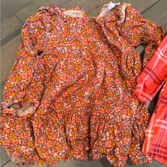 Cat & Jack Floral Dress - Orange and Pink - Picture 2 of 5